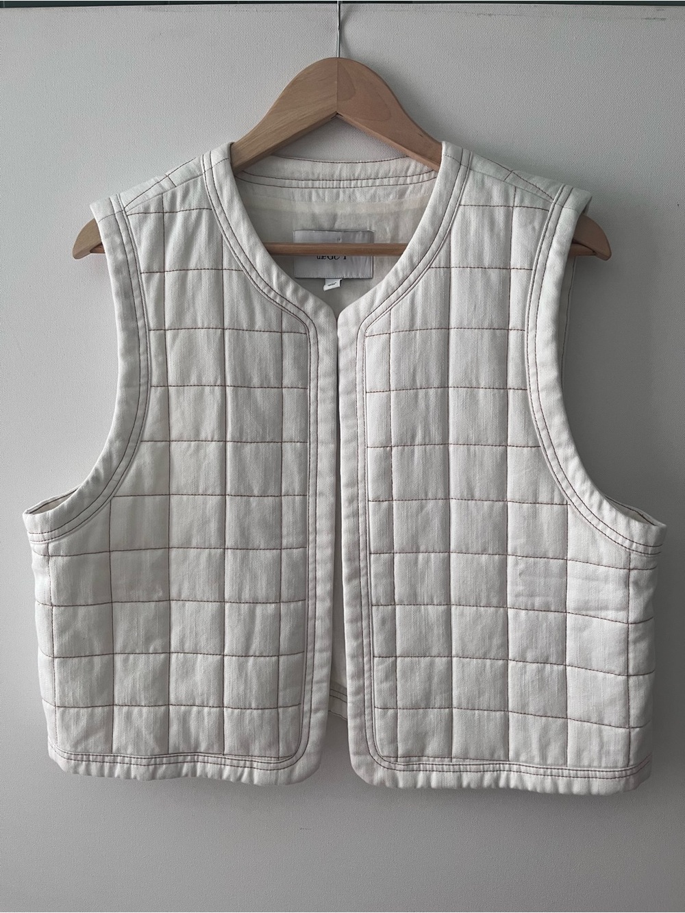Adorable Ivory Quilted Vest